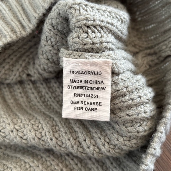 Moon & Madison Knit Sweater Womens Small Cropped V-Neck Light Seafoam Green - Picture 6 of 8